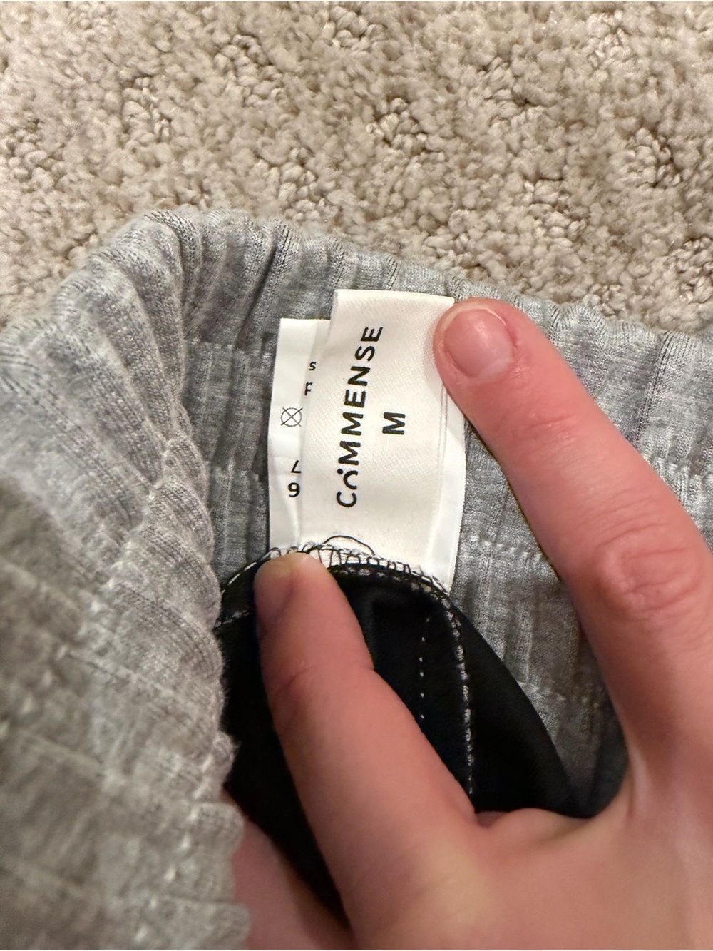 COMMENSE BRAND Wide Leg Gray Lounge Pants - Picture 3 of 3